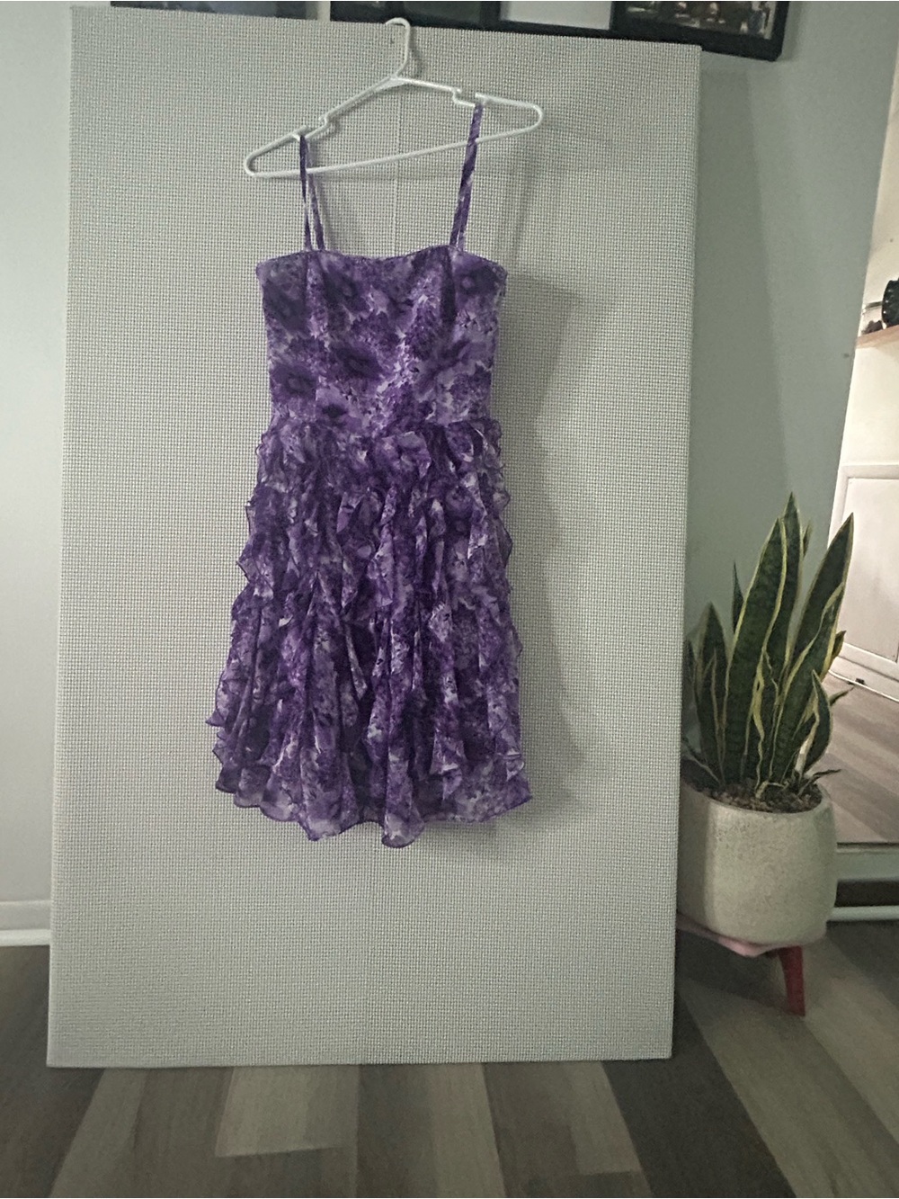 White House Black Market Purple Floral Dress